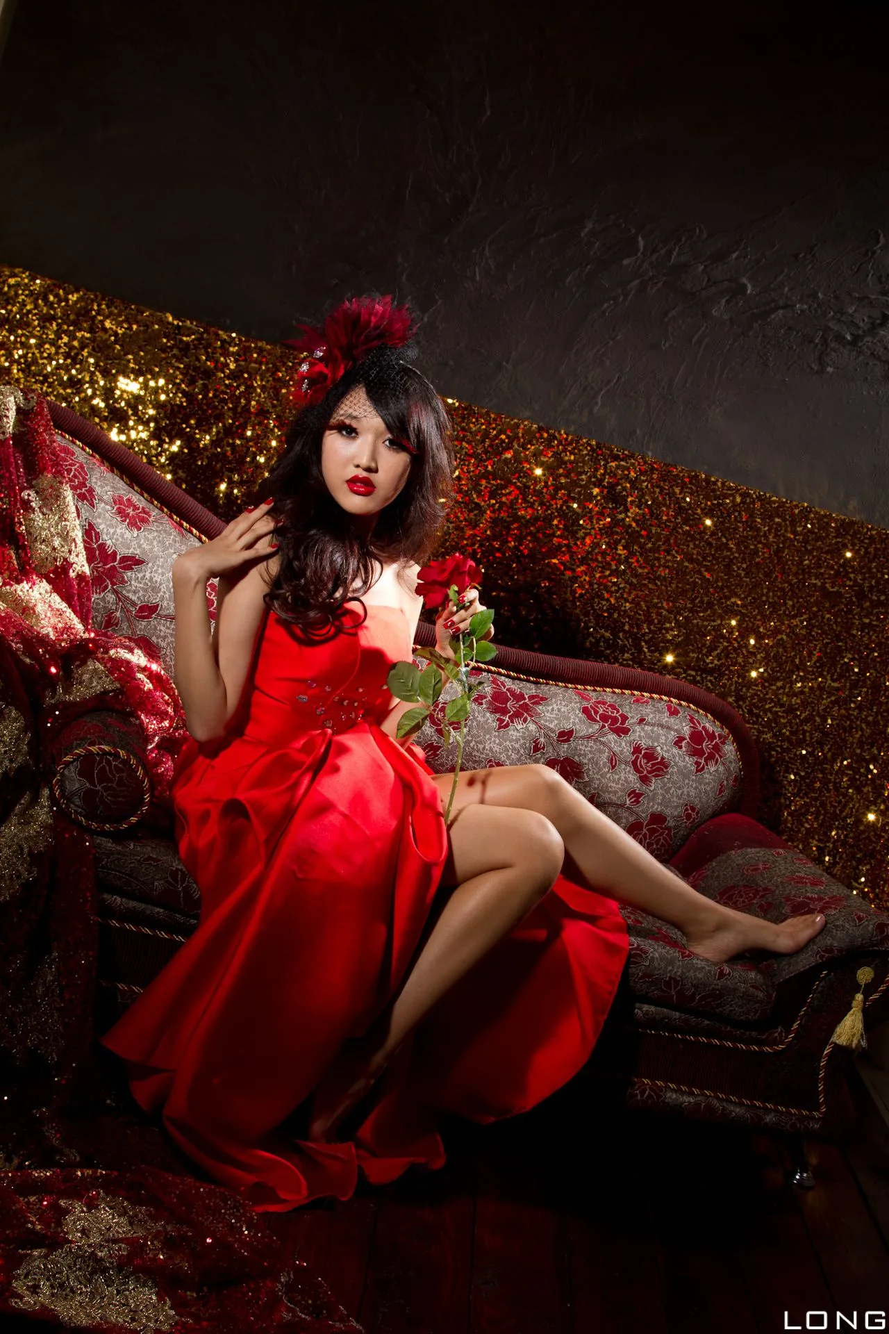[Phiên bản đặc biệt BEAUTYLEG] Buổi chụp ảnh tại studio: Jill Yu Fuyu - Bộ ảnh cưới màu đỏ - 8